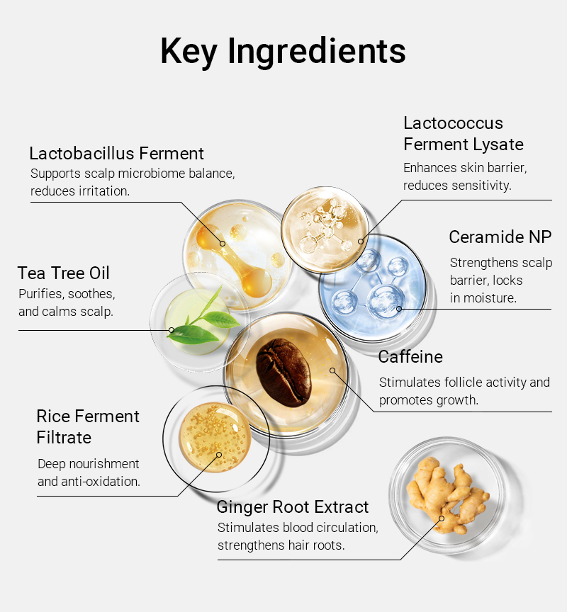 private label microbial balance purifying hair care set